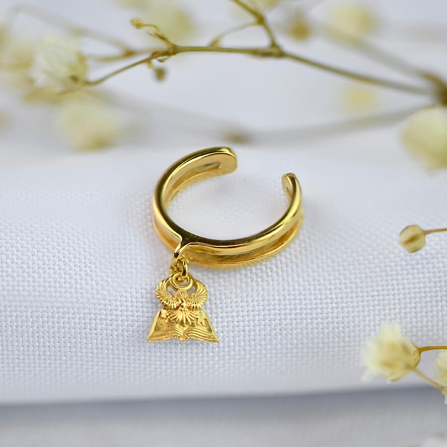 Колечко «Голубь с книгой»