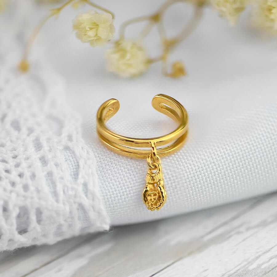 Колечко «Ладошки с сердцем»